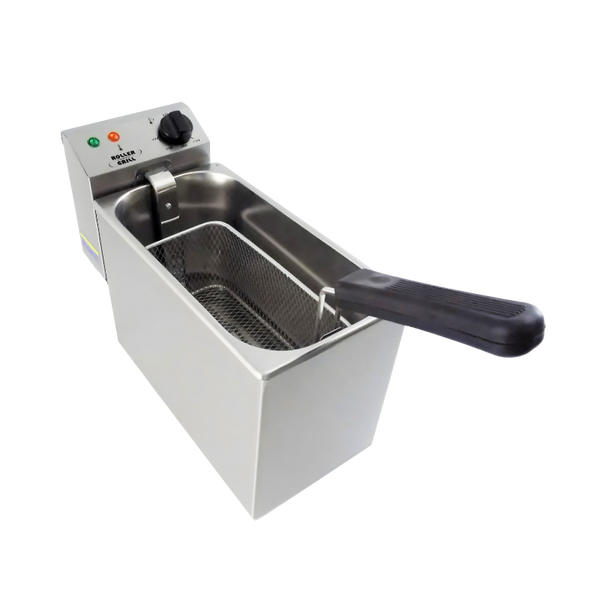 Roller Grill Fryer, countertop, electric, single fry pot, 10 lb.