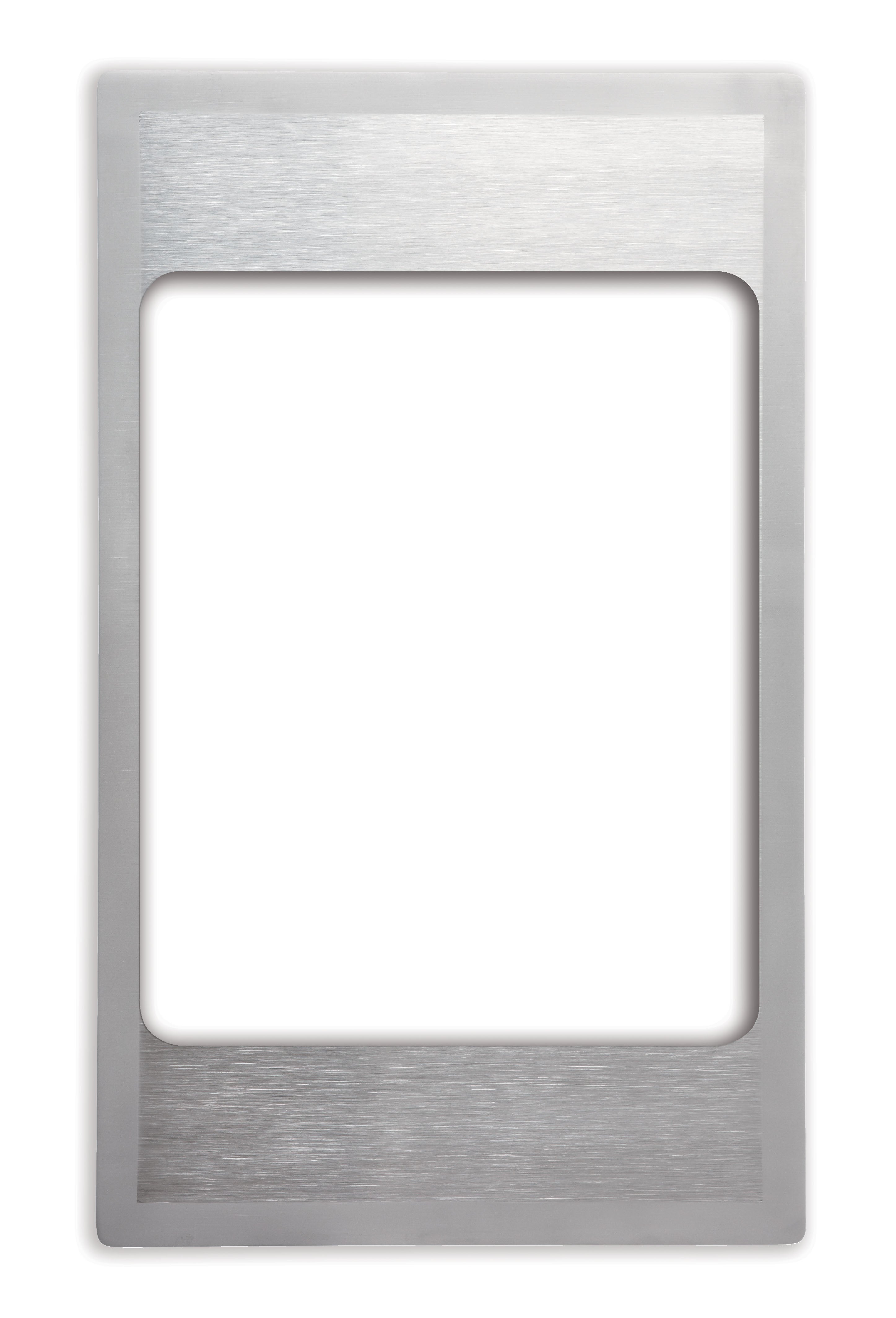 Miramar® stainless steel template with satin edges for one large Miramar display cookware food pan