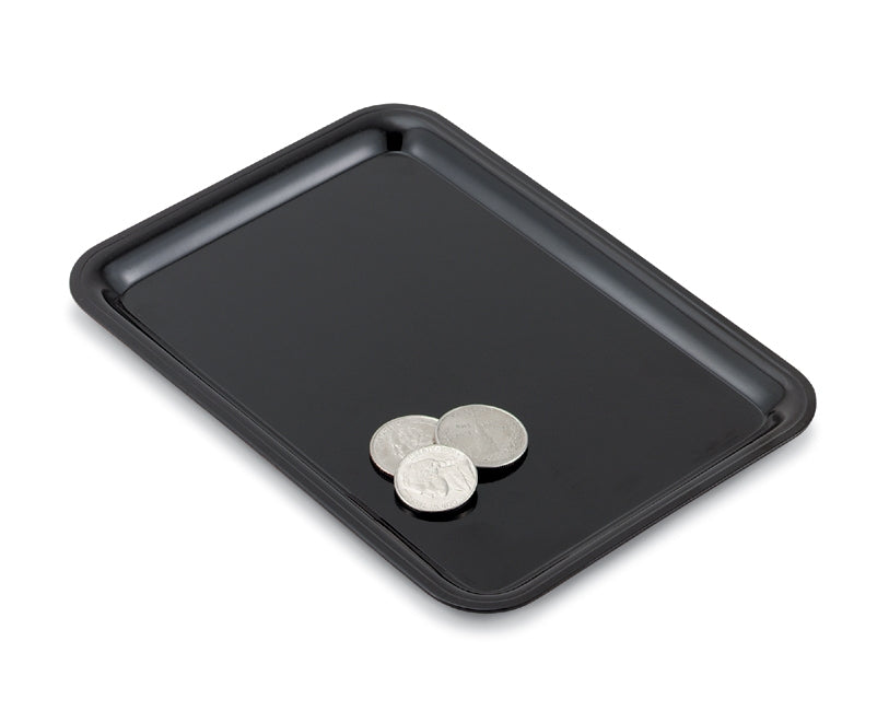 Scratch-Resistant Plastic Tip Trays in Black - 6 1/2 in x 4 1/2 in