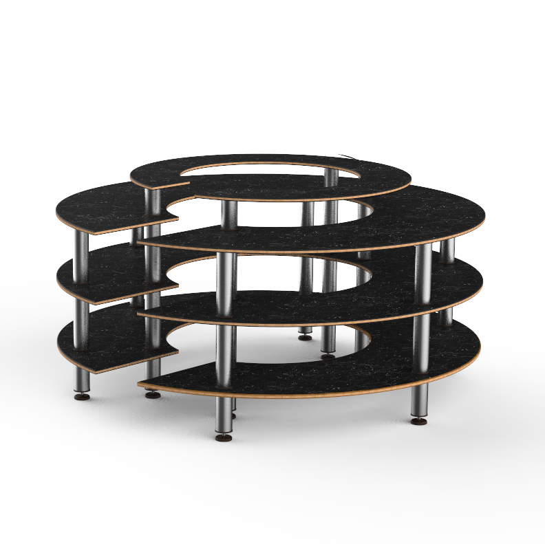 Round Market Station L 81.5" W 81.5" Modular