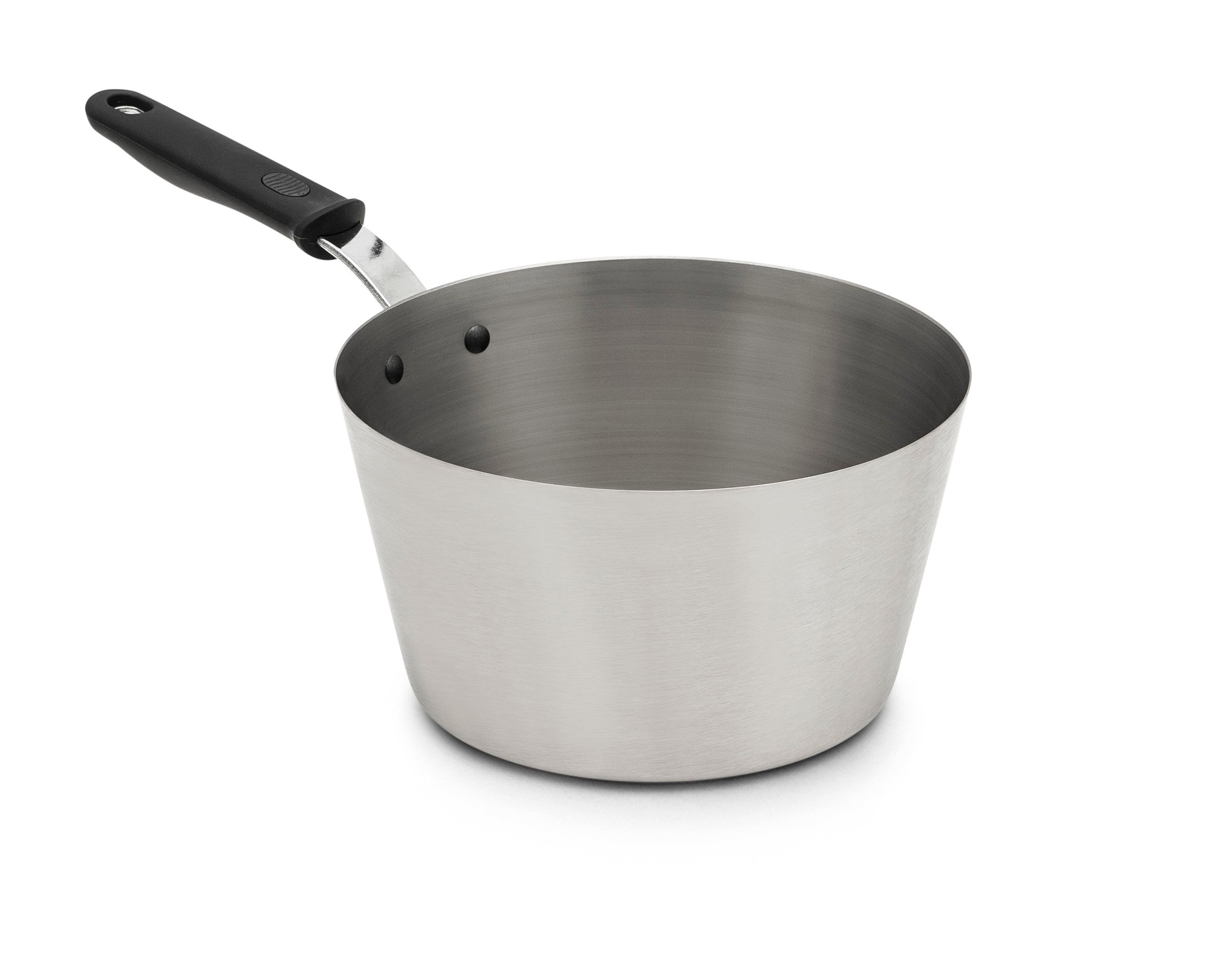 3-Quart Heavy-Duty Stainless Steel Tapered Saucepan and Silicone Handle