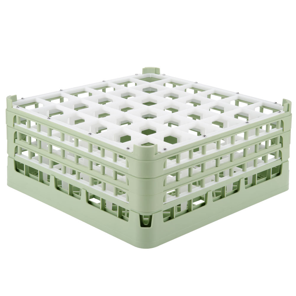 36-compartment X-tall plus Signature full-size compartment rack in Light Green and top extender in Light Green