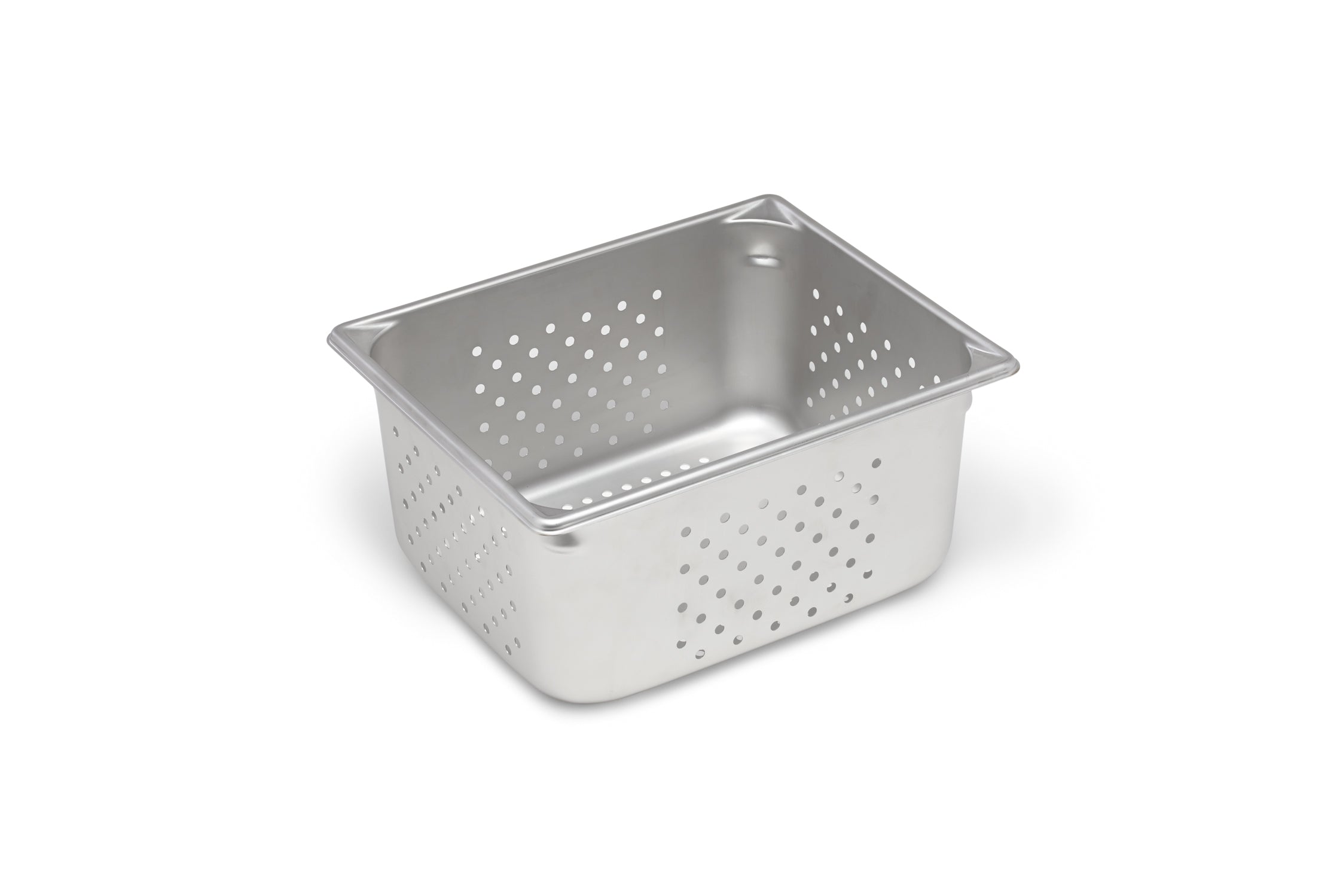 Half-size 6-inch-deep Super Pan V® perforated stainless steel steam table pan