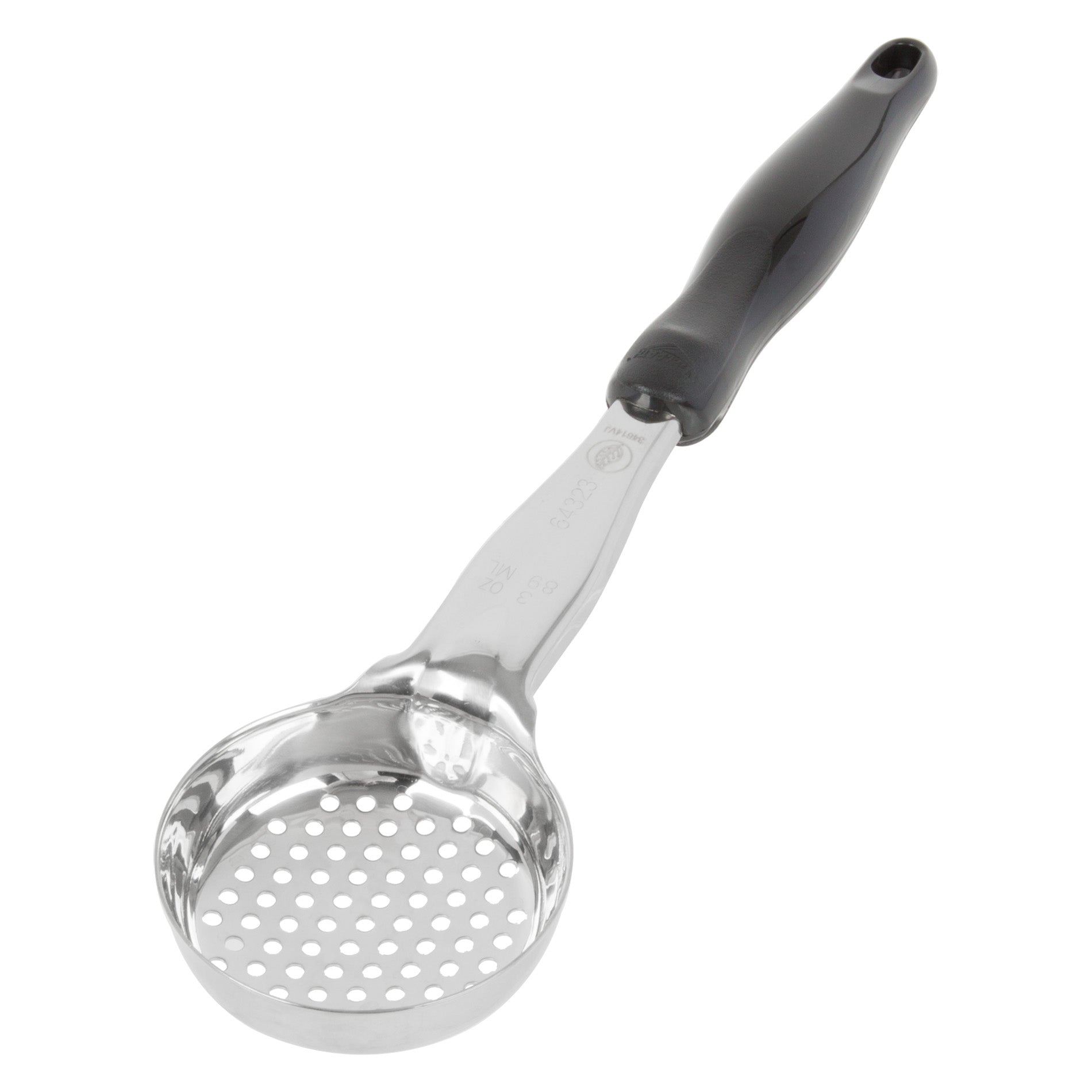 One-Piece Heavy-Duty Spoodle® Utensil - Black Handle Round Bowl