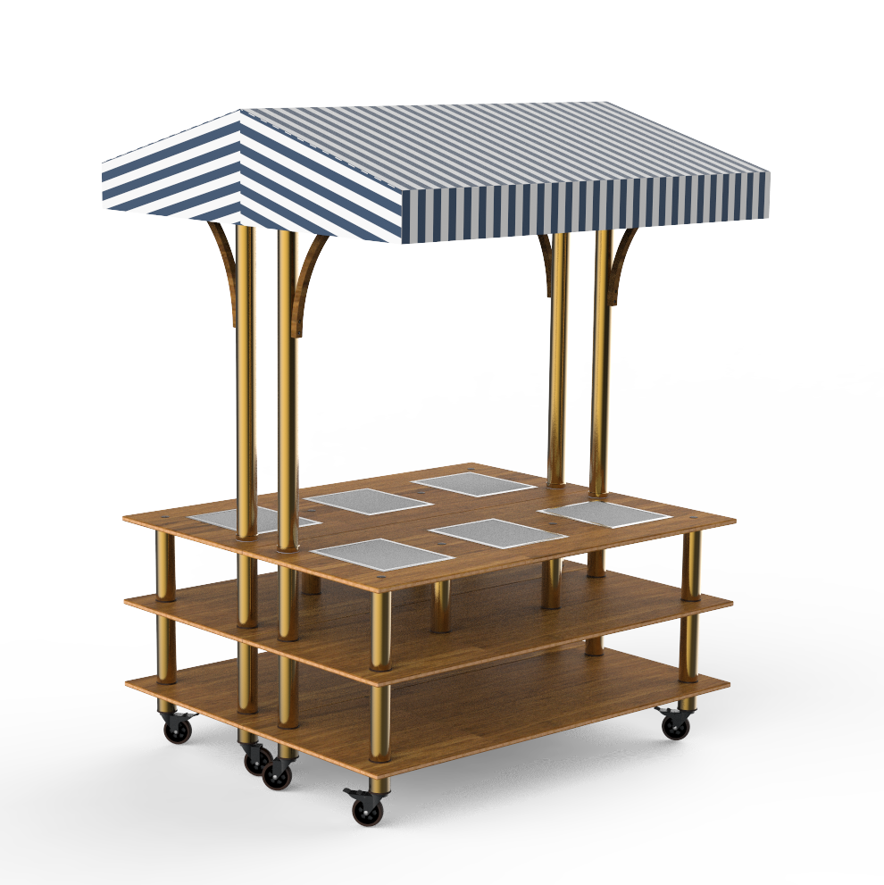 Square Market Warming Station L 71.0" W 67.0" Modular