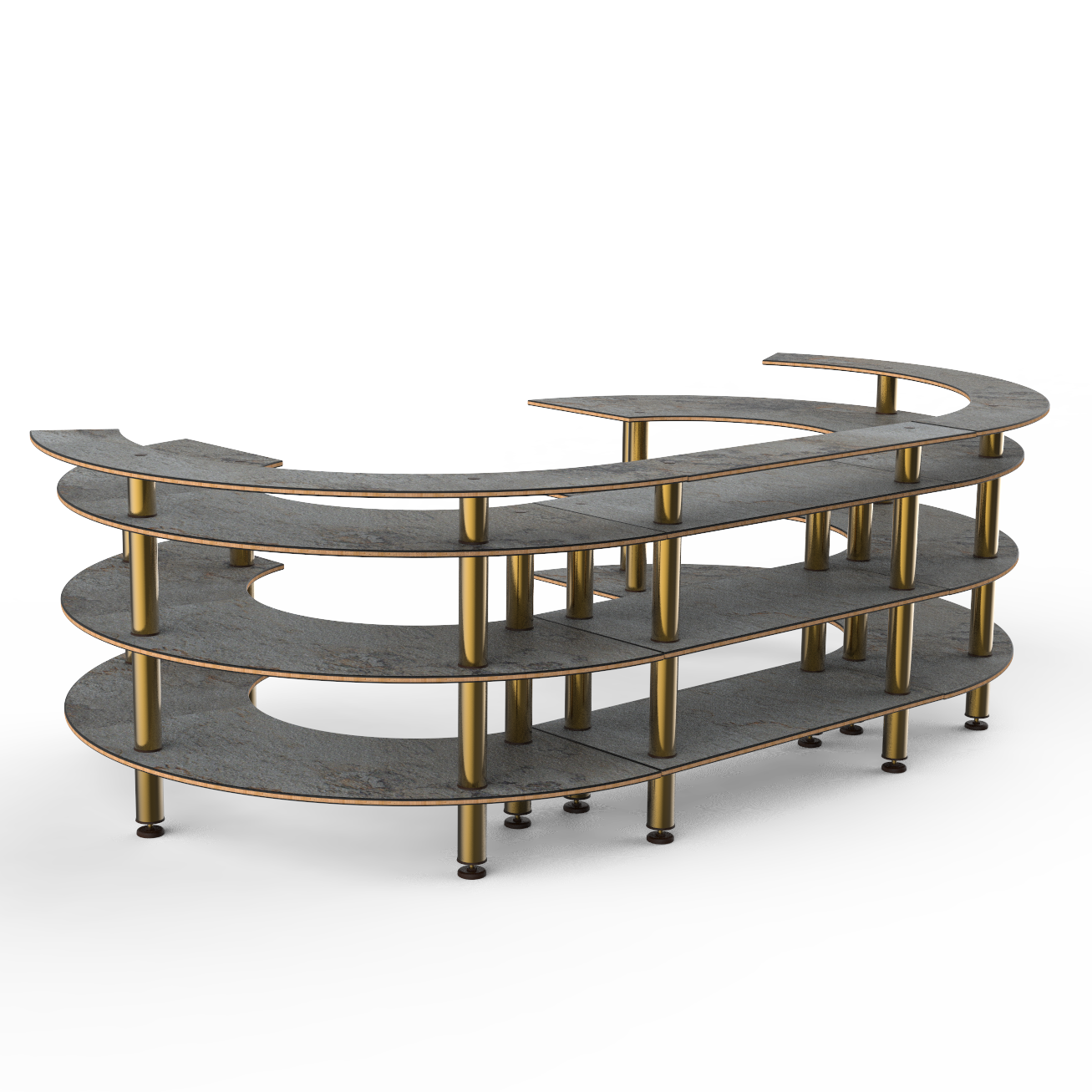 Open C Serving Station L 134.375" W 84.0" Modular