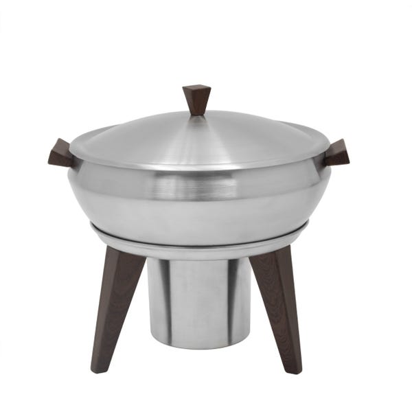 Skyra Wynwood 2.5 qt. 10"D Round Induction Chafer with Stand, Brushed Stainless Steel
