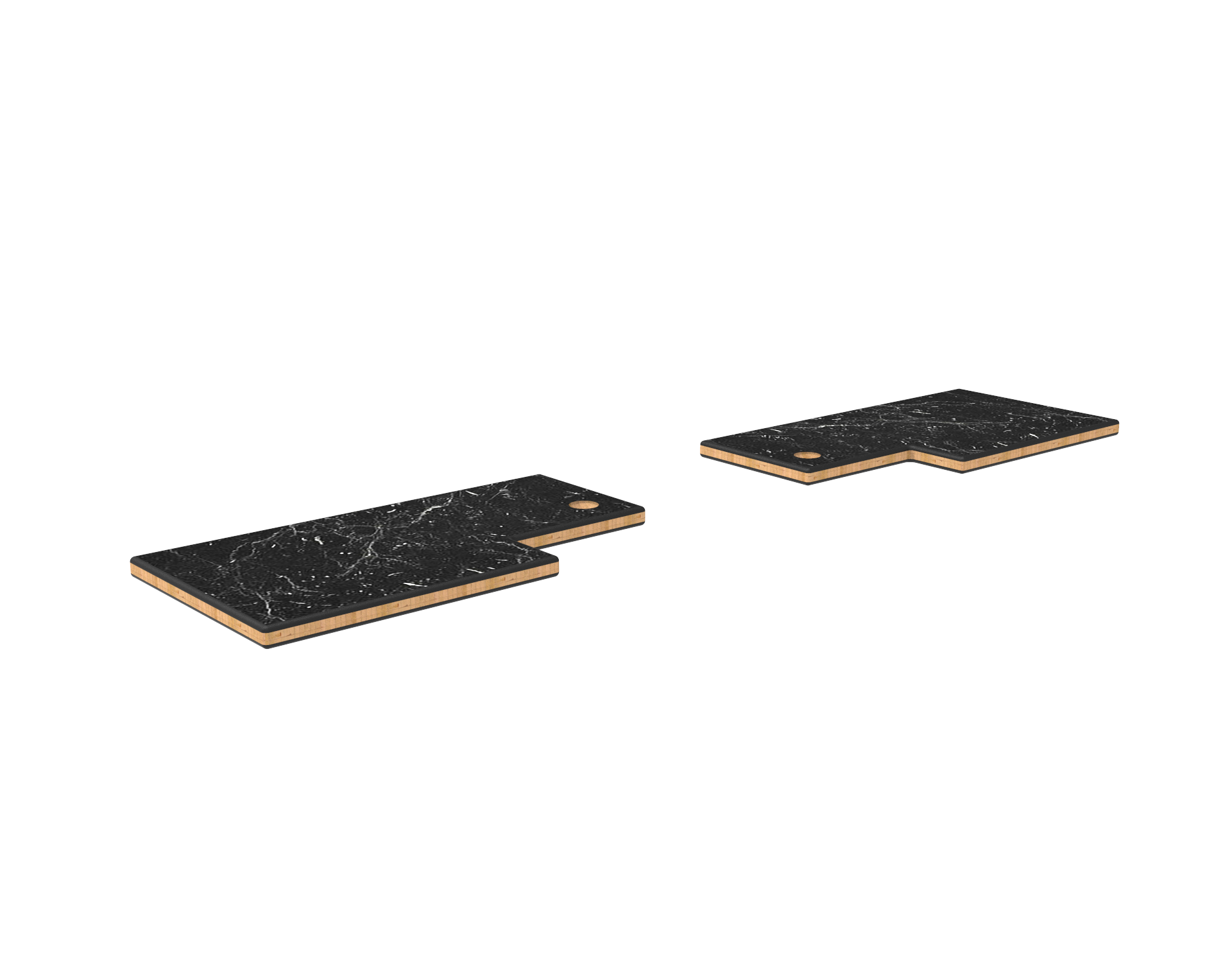 1X Set Of 2X Side Serving Shelves L 71.0" W 29.5" Modular