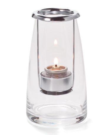 6" Clear Glass Lighthouse Hanging Tealight Lamp