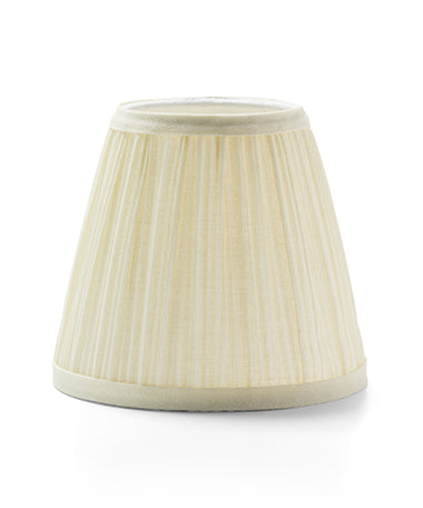 4-1/2" Ivory Fabric Pleated Lamp Shade, 5"Dia.