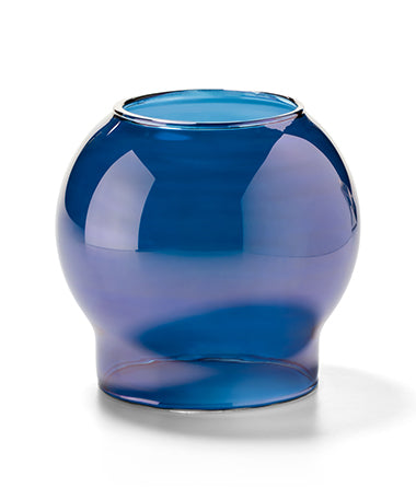 3-1/8" Blue Lustre Glass Fitter Globe