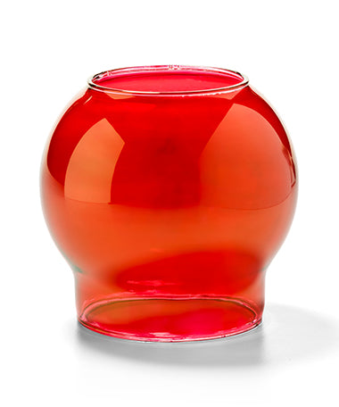 3-1/8" Ruby Lustre Bubble Glass Fitter Globe
