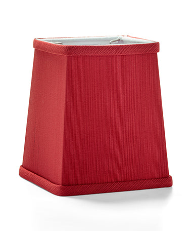 4-3/4" Crimson Fabric Square Candlestick Shade