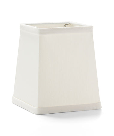 4-3/4" Ivory Fabric Square Candlestick Shade