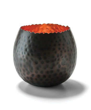 3.5"H Cauldron™ Hammered Copper Votive Lamp