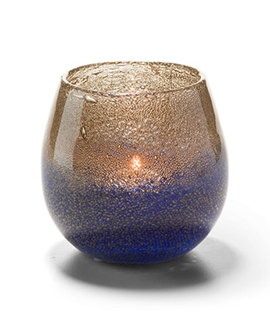 3.5"H Laredo™ Ombre Blue Glass Votive Lamp