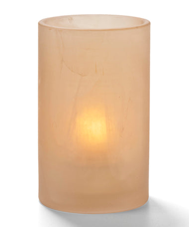 4-1/2"H Amber Satin Crystal Wysp™ Glass Cylinder Lamp