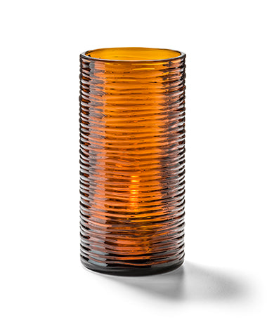 6-5/8"H Amber Glass Typhoon™ Candle Lamp Base