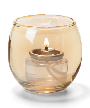 2-3/8"H Gold Lustre Bubble Tealight Lamp