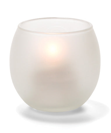 2-3/8"H Satin Crystal Bubble Tealight Lamp