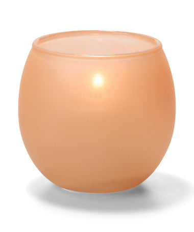 2-3/8"H Satin Terra Cotta Bubble Tealight Lamp