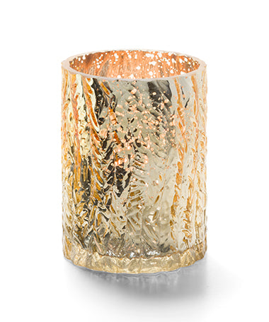 4"H Rustic Mercury Textured Candle Lamp