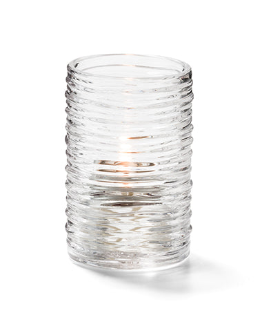 3-1/4"H Clear Typhoon Candle Lamp