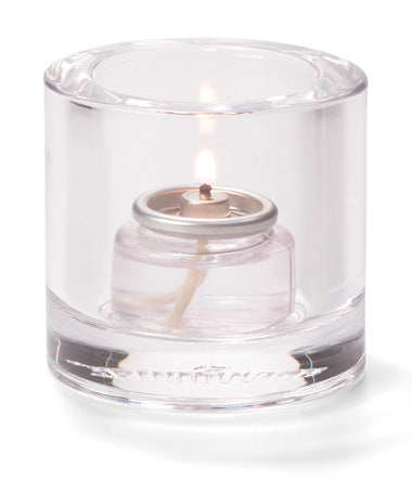 2-7/8"H Clear Thick Glass Tealight Lamp