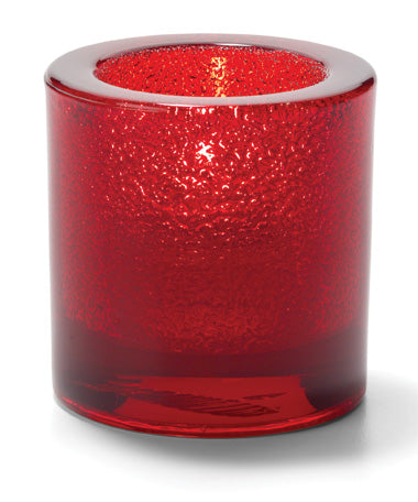 2-7/8"H Ruby Jewel Thick Glass Tealight Lamp