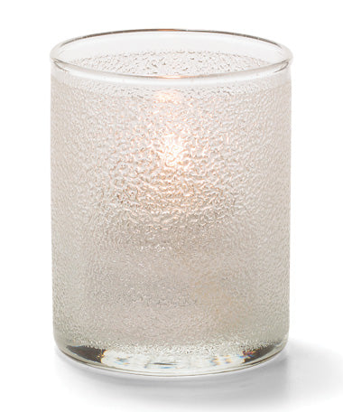2-1/2"H Clear Ice Cylinder Glass Tealight Lamp