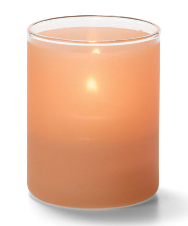 2-1/2"H Satin Terra Cotta Cylinder Glass Tealight Lamp