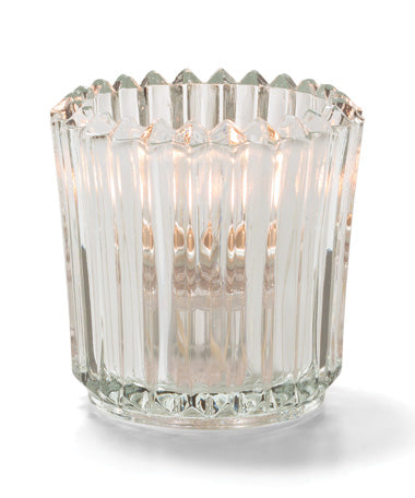 2-1/2"H Clear Ribbed Glass Tealight Lamp