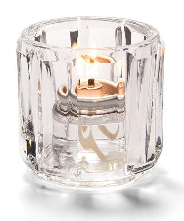 2-3/8"H Clear Crystal Glass Tealight Lamp