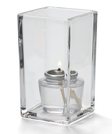 4-3/8"H Clear Glass Square Quad™ Votive Lamp