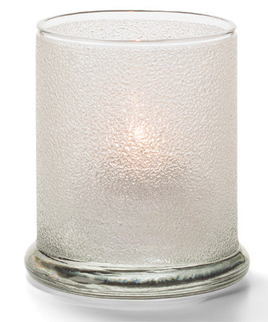 3-5/8"H Clear Ice Glass Cylinder Votive Lamp