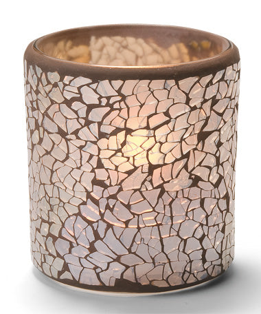 3-1/4"H Gold Frosted Crackle™ Glass Votive Lamp