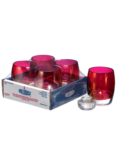 3-3/4"H Ruby Lustre Glass Cash & Carry Contour™ Votive