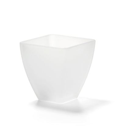 3"H Satin Crystal Pyramid Glass Square Odyssey™ Votive Globe