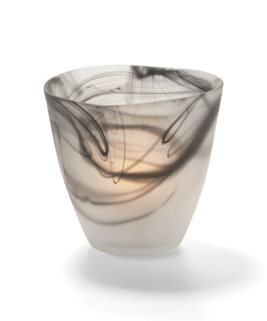 3-1/2"H Satin Black Freeform Glass Wysp™ Votive