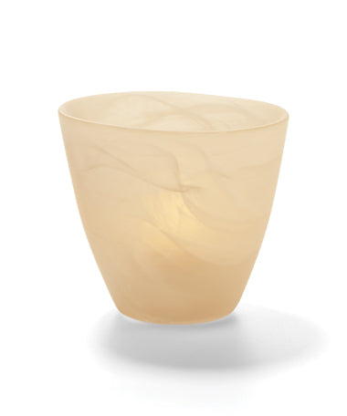 3-1/2"H Satin Amber Freeform Glass Wysp™ Votive