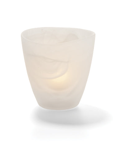 3-1/2"H Satin Crystal Freeform Glass Wysp™ Votive