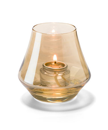 3-1/2"H Gold Lustre Bell-Form Glass Chime™ Votive Lamp