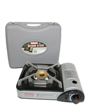 Portable Chef-Master Butane Stove w/ Adjustable Heat Range & High Impact Carrying Case