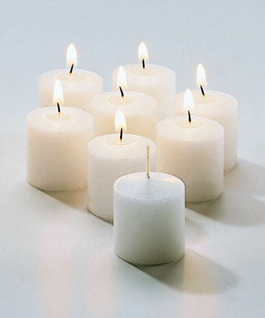 1-7/16"H White Straight Wax Select Wax® Food Warmer Votive Candle, 10-Hour