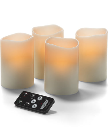 4-1/2"H Wax Flameless Lighting Pillar Candle