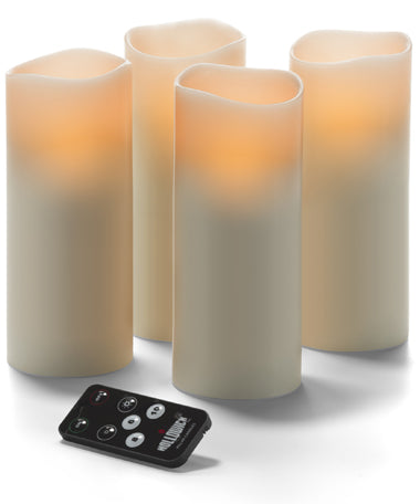 8"H Wax Flameless Lighting Pillar Candle