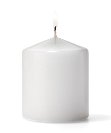 3" White Wax Pillar Candle
