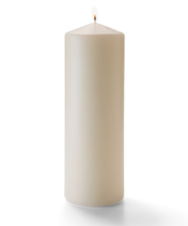 9"H Ivory Wax Select Wax® Pillar Candle