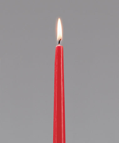 12"H Red Wax Select Wax® Taper Candle