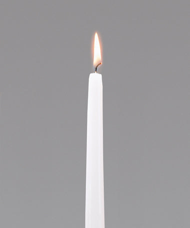8"H White Wax Select Wax® Taper Candle